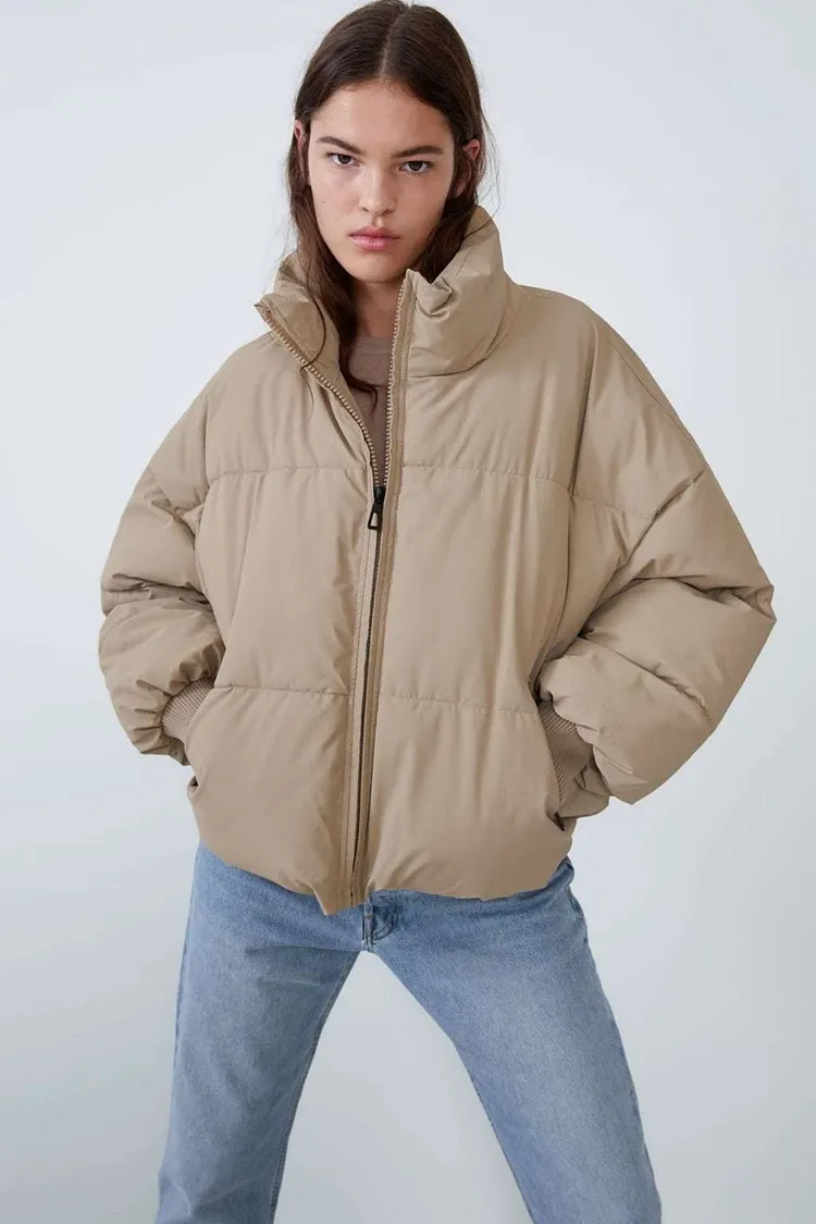 Casual Cropped Puffer Jacket