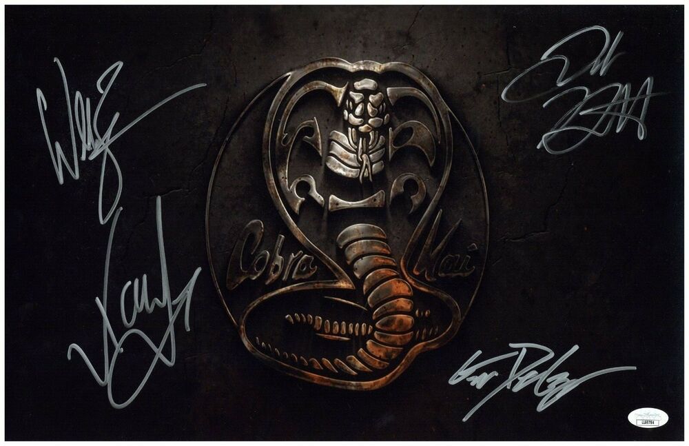 Cast x4 Signed Autograph 11x17 Photo Poster painting - Cobra Kai ()