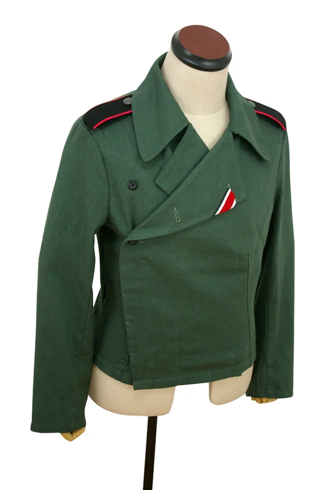   Wehrmacht German Panzer Summer HBT Reed Green Wrap Jacket Type I German-Uniform