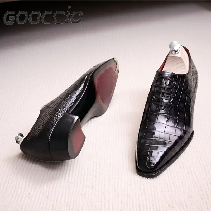 TV121 Prenium Crocodile Leather Dress Shoes/Oxford Shoes For Men GOOCCIO   