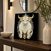 DIY Pearl Painting Cow for Home Wall Decor with Frame(30x30cm)