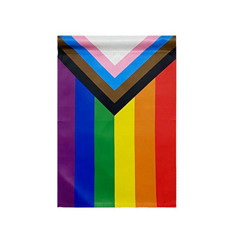 

Rainbow Flag Banner Polyester Progress Transgender Pride Flag Home Decor, 501 Original