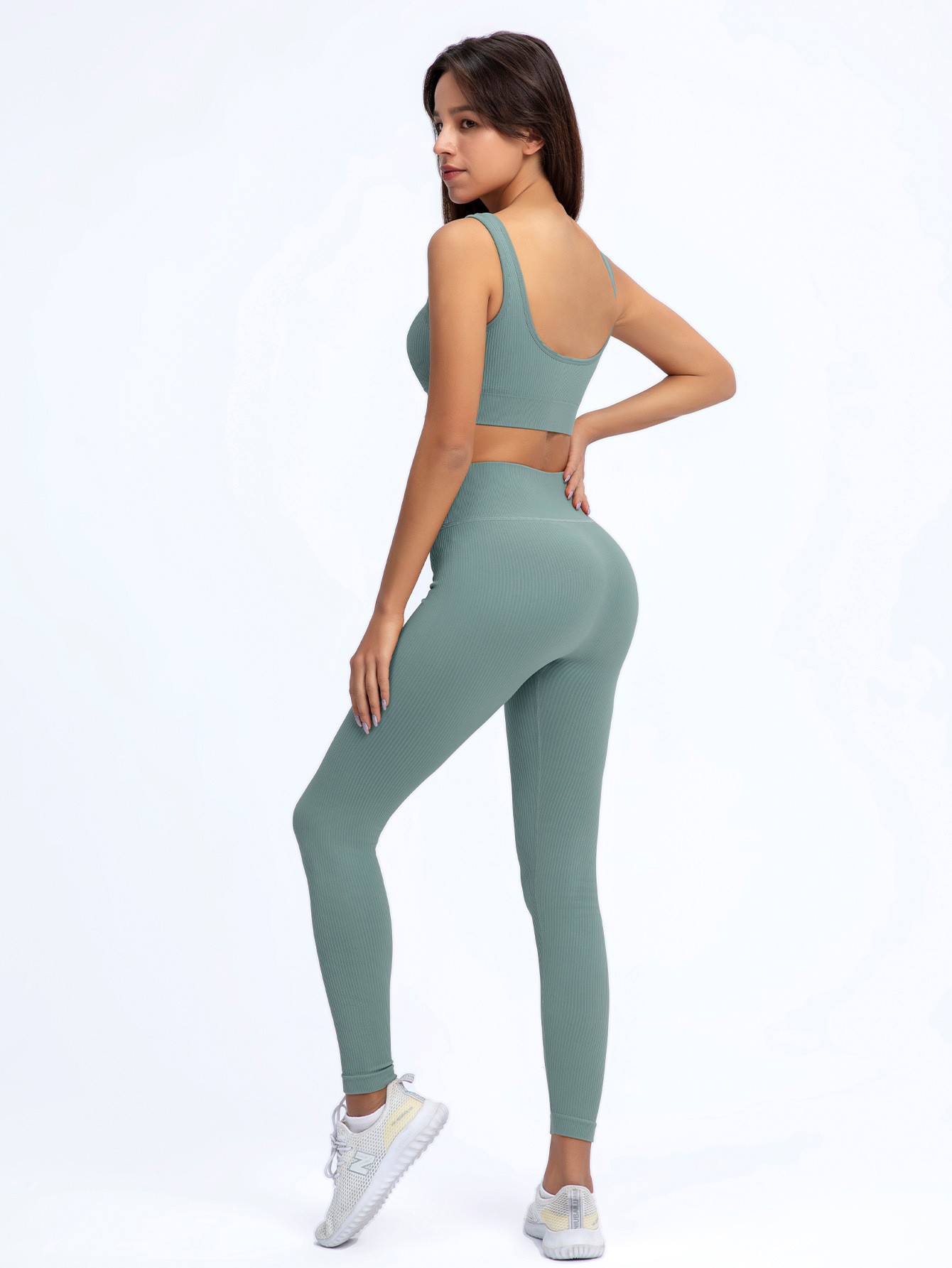 Hergymclothing workout sports bra and leggings set