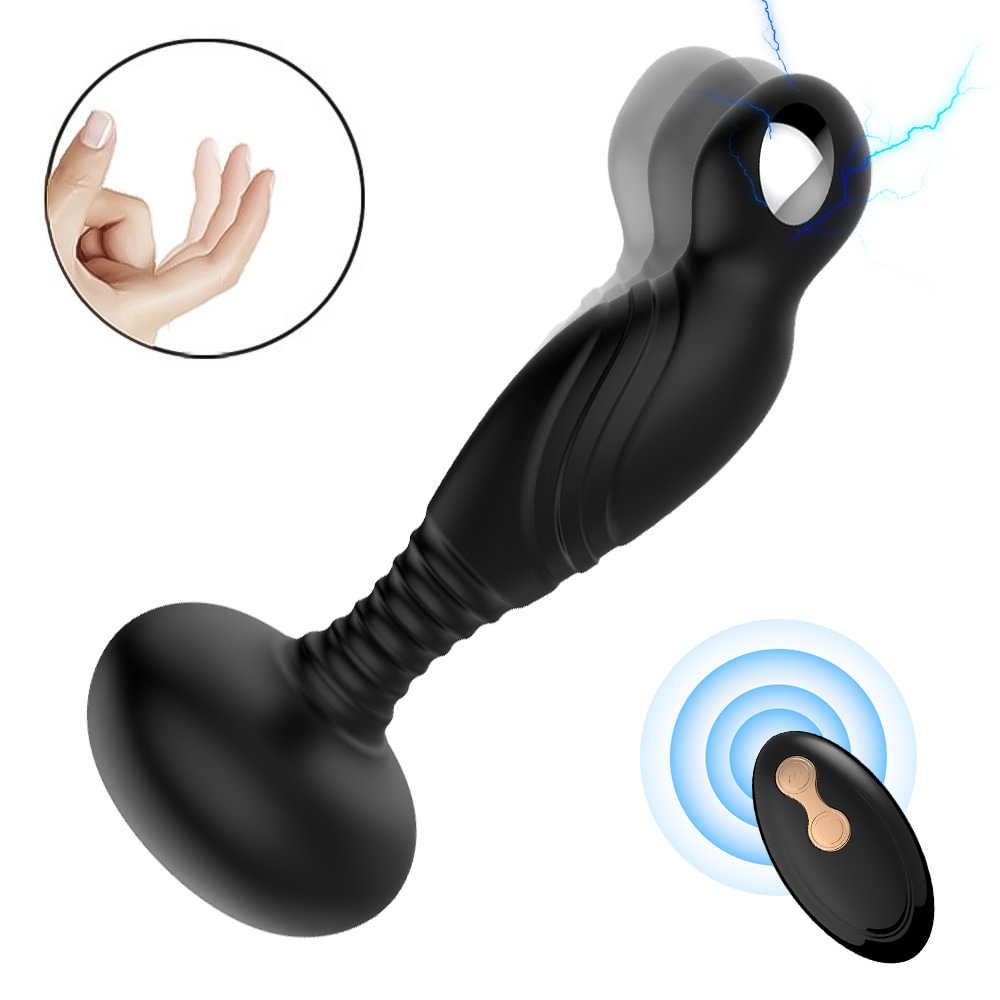 10 Frequency Vibration 3 Frequency Electric Shock Wireless Remote Control Butt Plug 