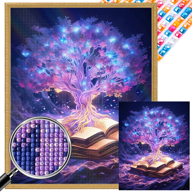 AB Diamond Painting - Full Square - Purple Elf Tree(45*55cm)