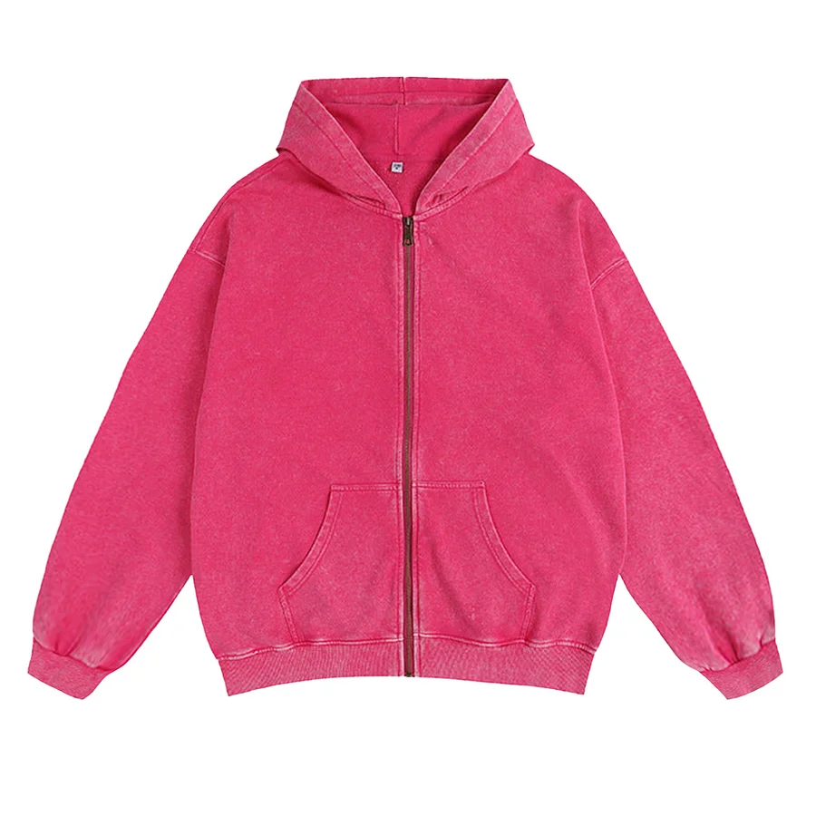 Sopula Essential Washed Cotton Zip-Up Hoodie