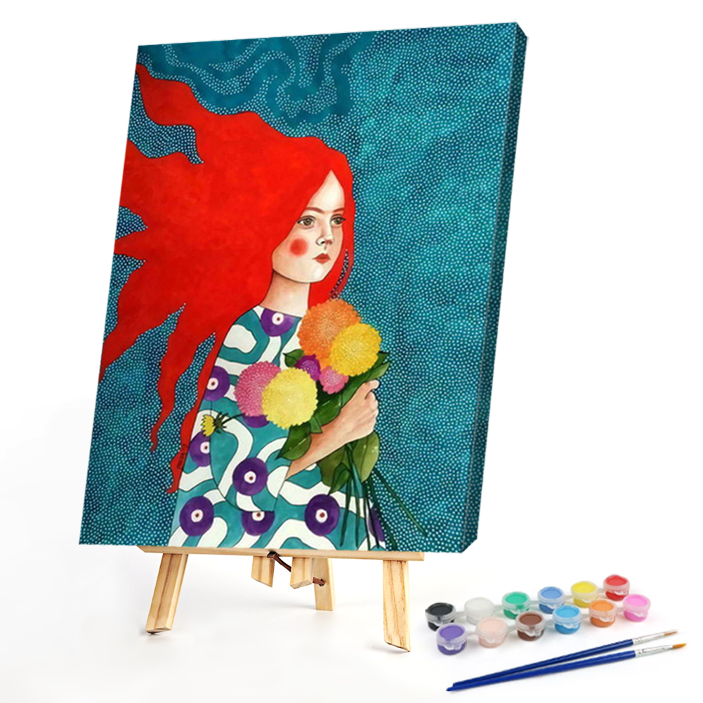 

40*50CM - Paint By Numbers - Redhead Girl, 501 Original