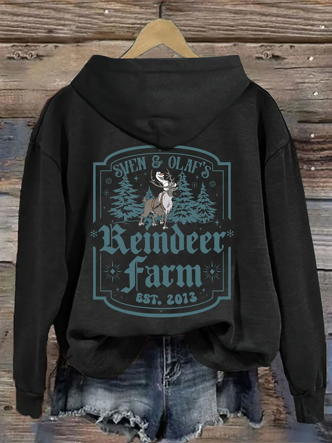 Snowman And Reindeer Christmas Hoodie