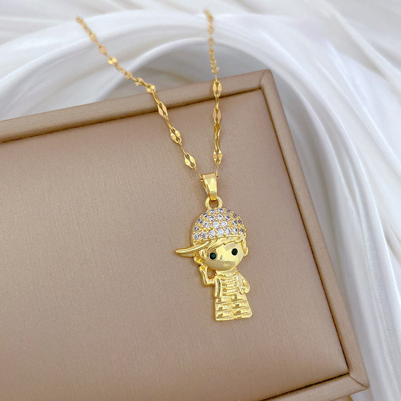 Moon Geometric Stainless Steel Stainless Steel Necklaces