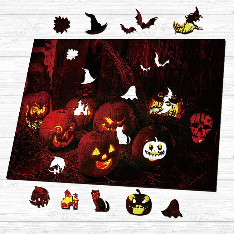 Ericpuzzle™ Ericpuzzle™Jack-o'-lanterns Wooden Puzzle