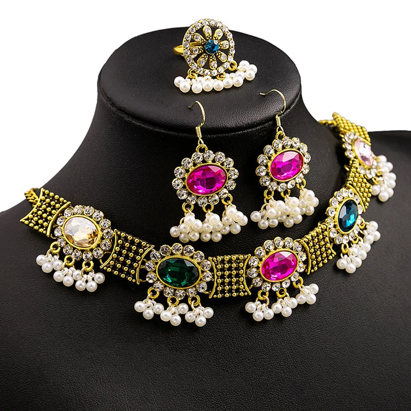 Vintage Luxury Temperament Party Jewelry Sets