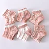 Pink Summer 3D Jacquard Women Short Socks