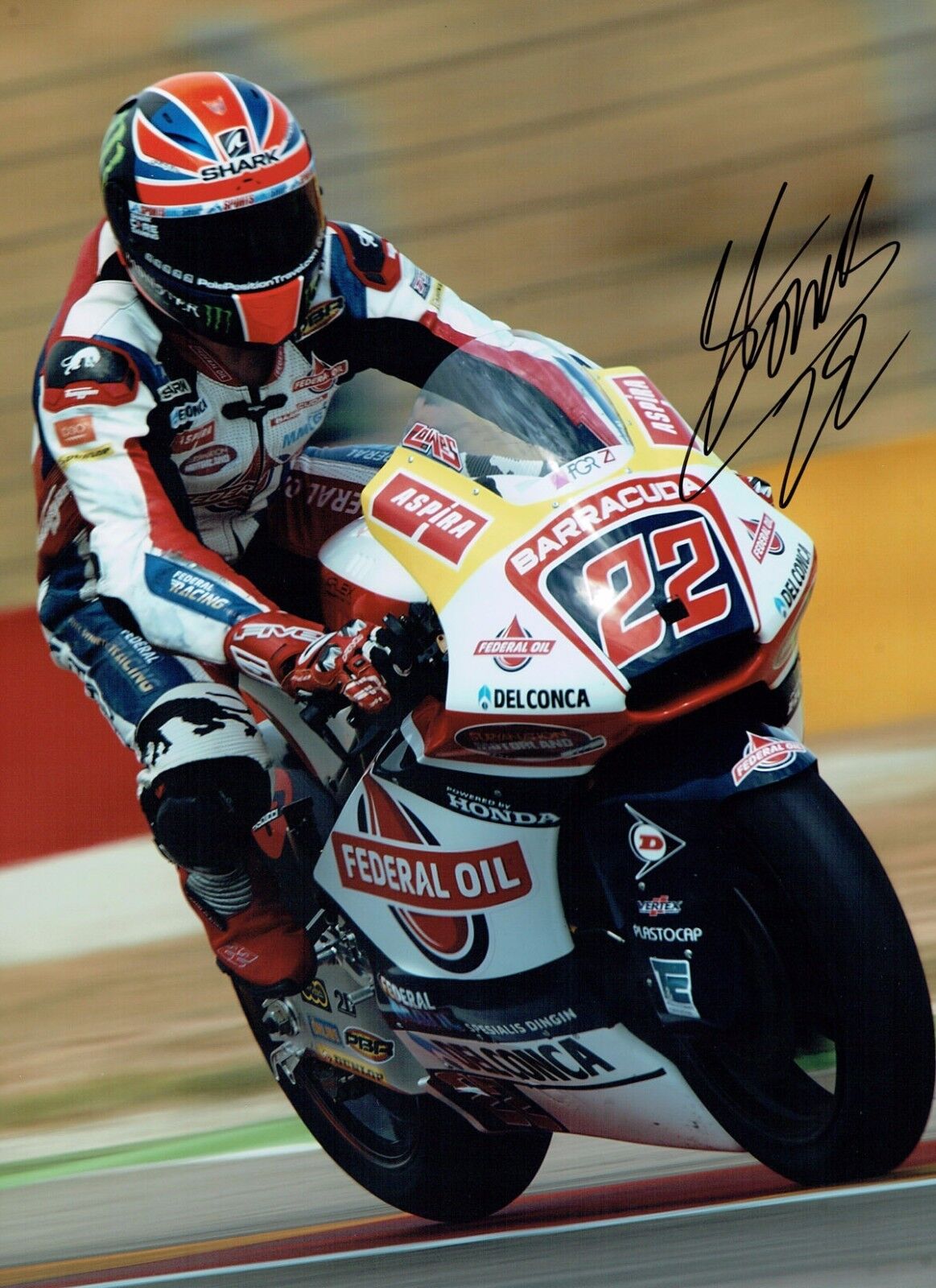 Sam LOWES SIGNED Autograph 16x12 Photo Poster painting C AFTAL COA MOTOGP Aprilia Rider