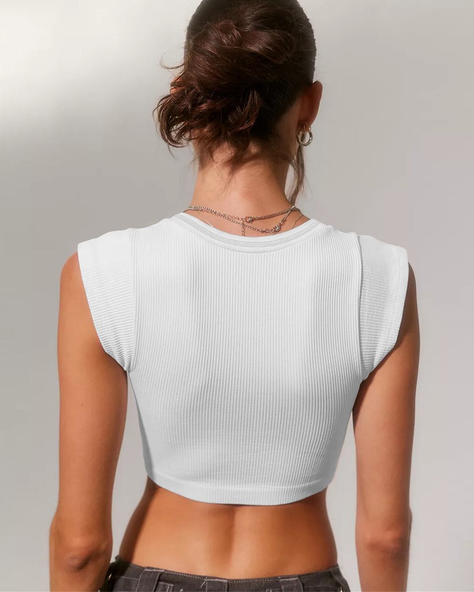 Girl Summer Slim Ultra Short Sexy Babes Top Knitted Thread Spring Autumn Bottom T-Shirt