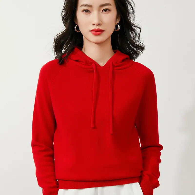 Churchf Churchf New Long-Sleeved Hoodie Sweater Women's Pullover Hoodie Loose Casual Short Top Hoodie Bottom Sweater