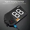 Bicycle Rear Number Light Sign Type-C Rechargeable Bicycle LED Taillights 3 Modes Road Bike Illuminated Tailplates Night Riding Safety Warning Lights