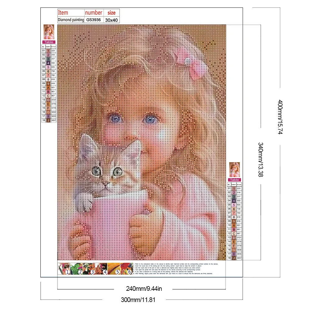 Diamond Painting - Full Square Drill - Girl(Canvas|30*40cm)