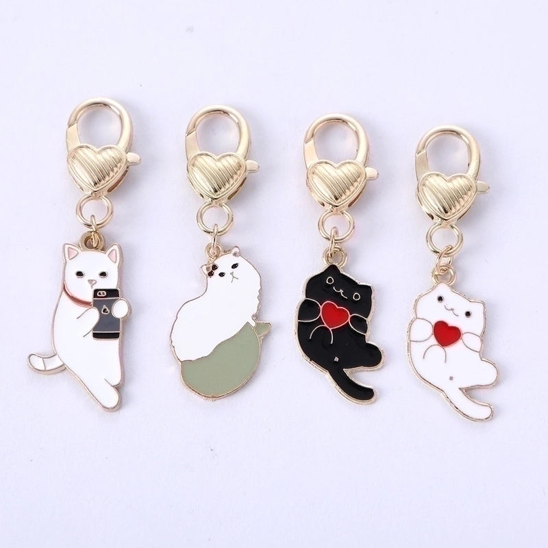Minimalist Cat Zinc Alloy Women’s Keychain