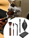 6 Pieces Coffee Brush Set Cleaning Brush Towel Set for Coffee Machine Group Head