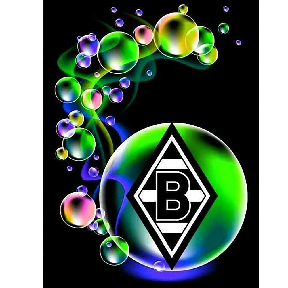 30*40CM - Rundbohrer Diamond Painting - Fußball Borussia Mönchengladbach