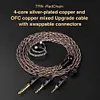 Earphone Wire Silver-Plated Copper OFC Copper Earphone Cable for TRN MT1 MAX TA4