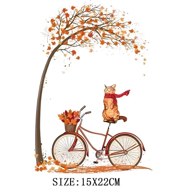 Beautiful Tree Thermal Stickers On T-shirt DIY Washable Iron On Transfer For Clothing Pretty Design On Woman Clothes Patch Decor