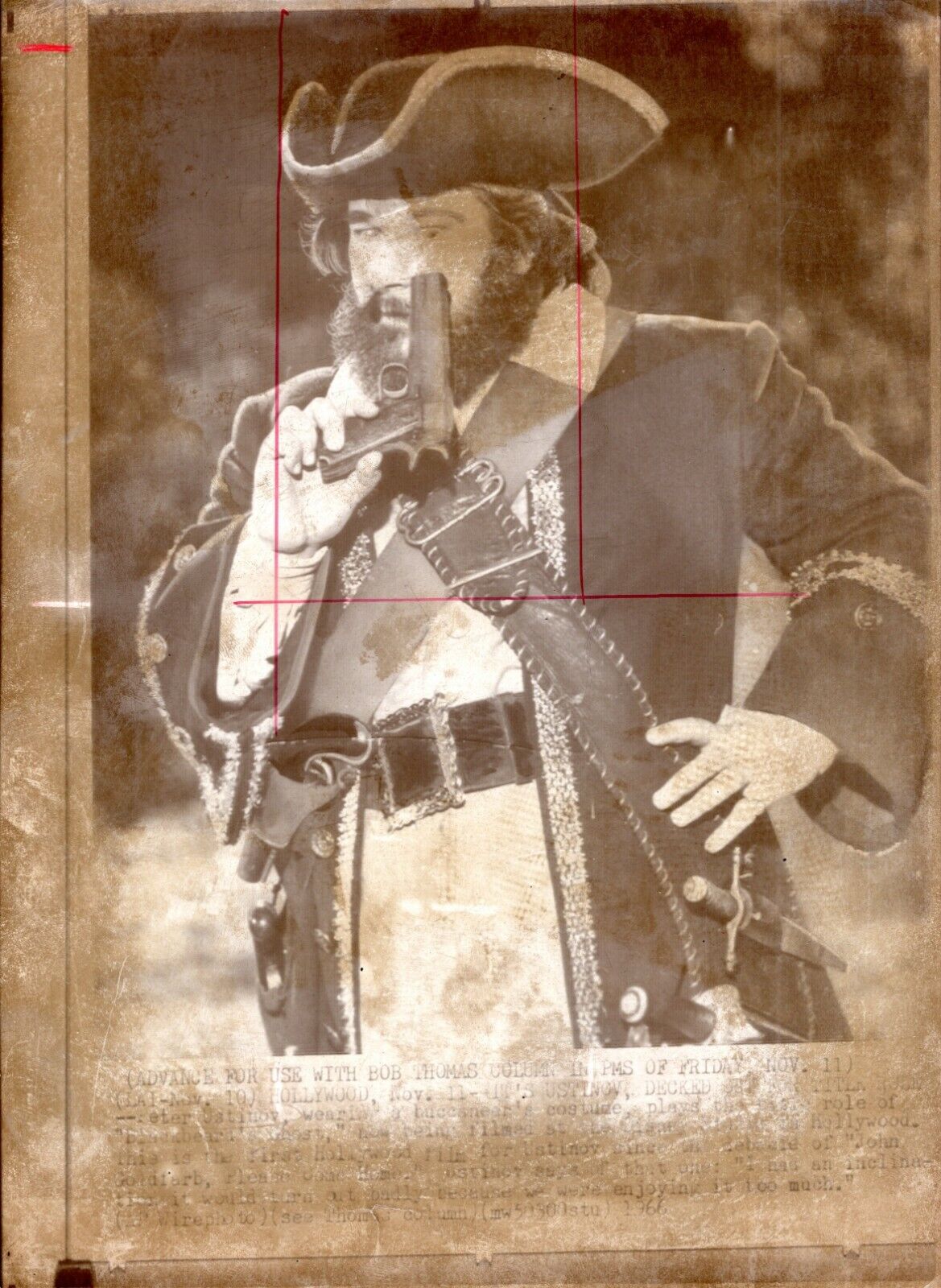 PETER USTINOV English Actor Vintage 8x11 Promo Press News Photo Poster painting 1967