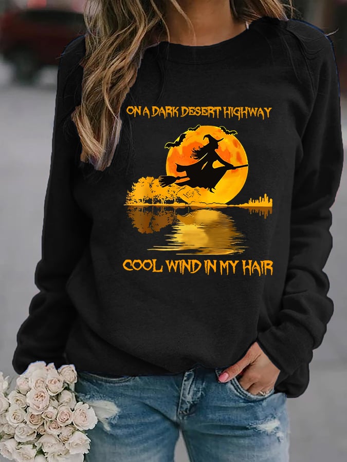 Vintage Print Long Sleeve Sweatshirt