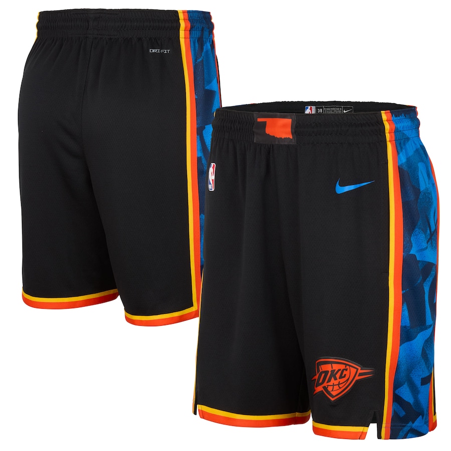 Men's Oklahoma City Thunder Nike Black 2024/25 City Edition Swingman Shorts mysite