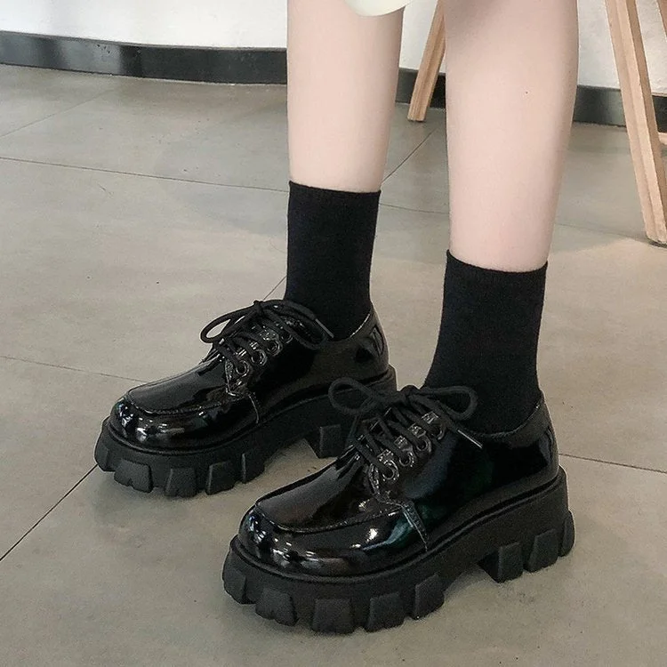 2021 Platform Mary Jane Shoes Round Toe Japanese School Uniform Jk Student Shoes Girls Women Kawaii Lolita Soft Low Heel Boots
