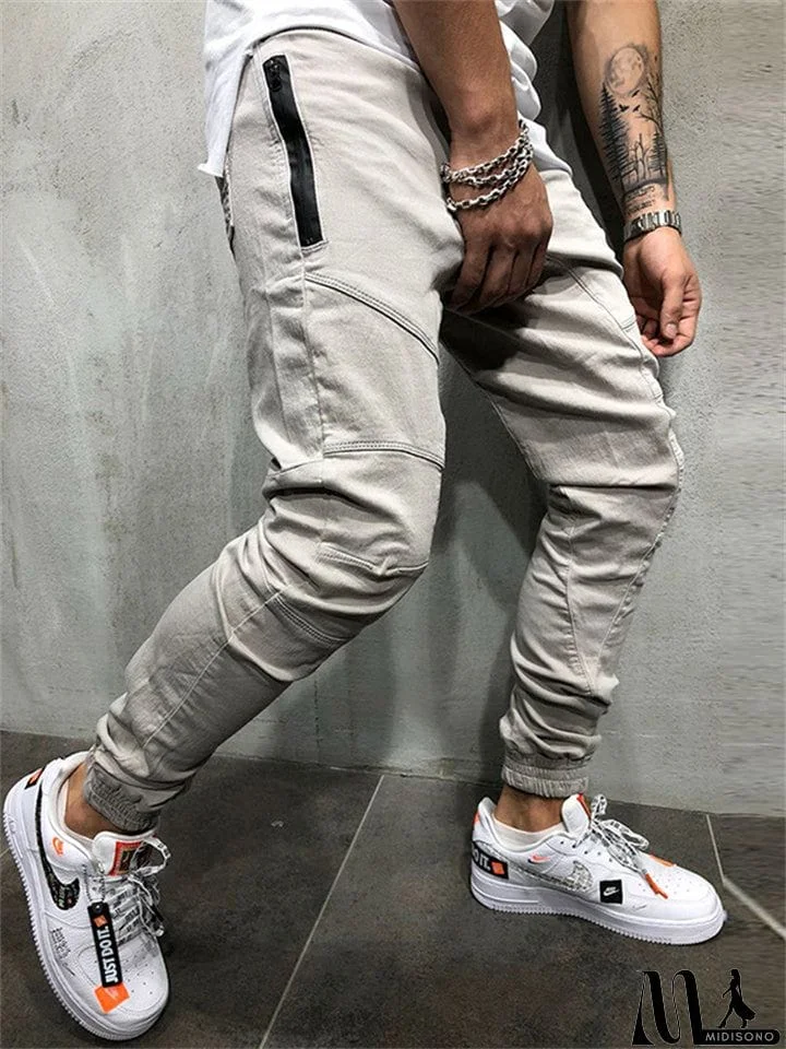 MidiSono - Stylish Simple Comfort Fit Pants for Men