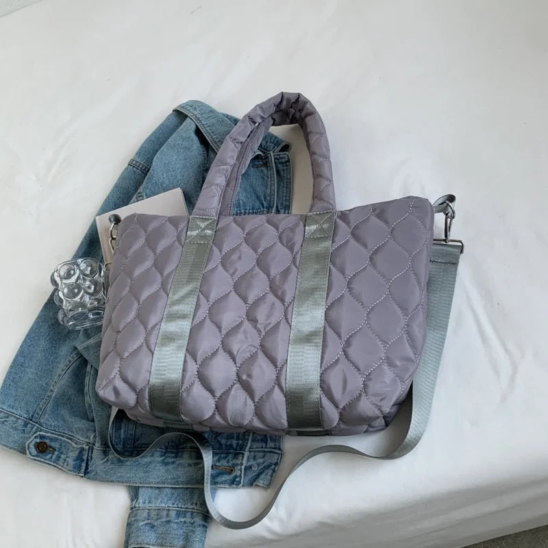 с доставкой Luxury Designer big Nylon Shoulder Crossbody Bags for Women 2021hit Winter Branded Trending Handbags Shopping Purses