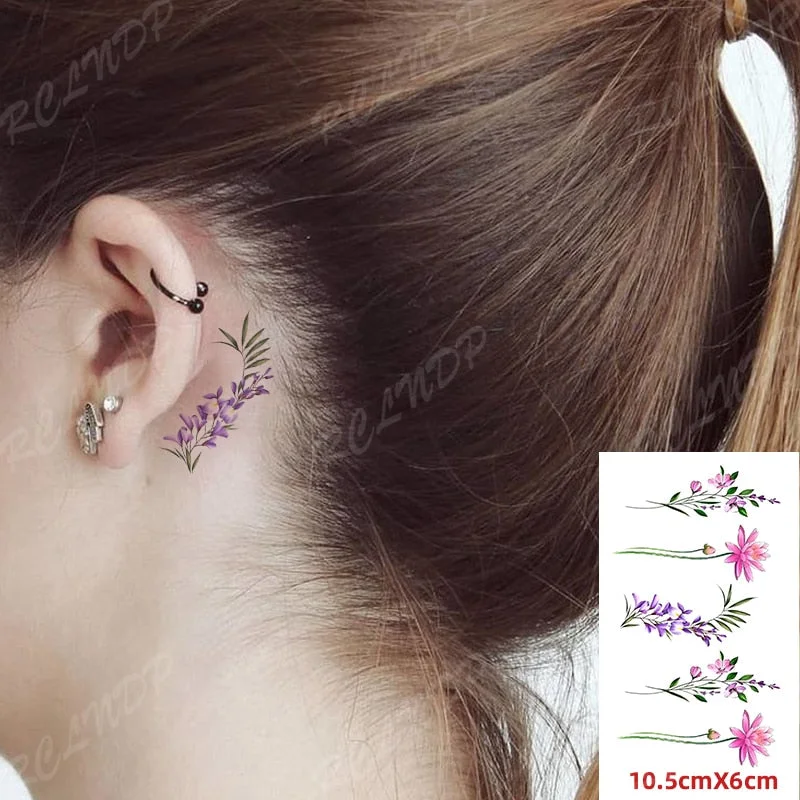 Waterproof Temporary Tattoo Sticker Body Art Love Wave Heartbeat Line Small Size Fake Tatto Flash Tatoo for Girl Women