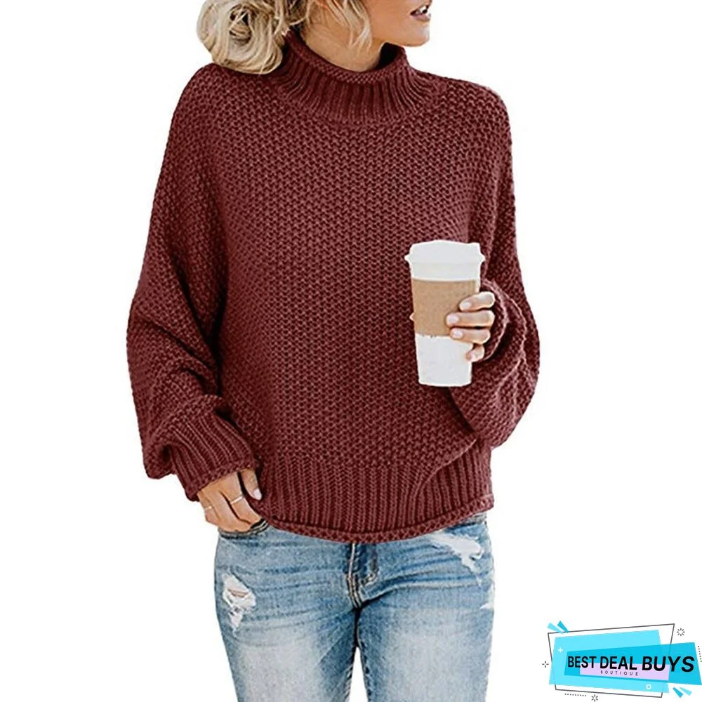 Autumn and Winter New Knitwear Women's Turtleneck Pullover
