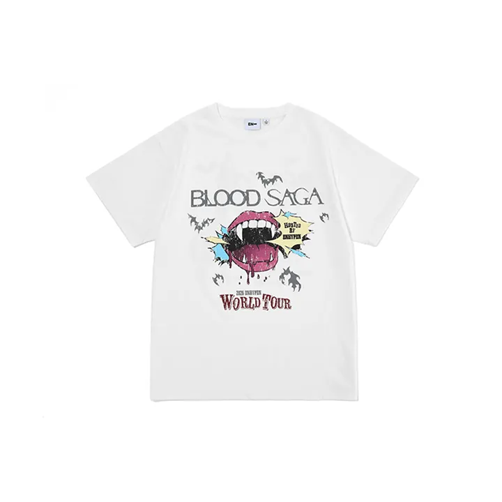 ENHYPEN Blood Saga World Tour S/S T-Shirt (Charcoal)