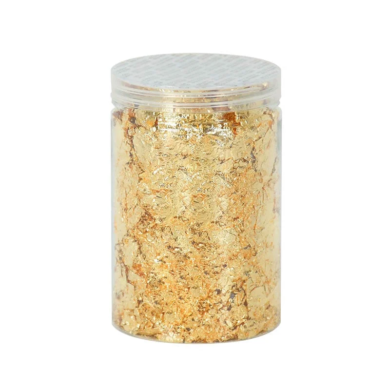 10g Imitation Gold Leaf Flakes Sequins Glitters Confetti for Painting DIY Nail Art Foil Decorative Paper Dessert Cake Decoration