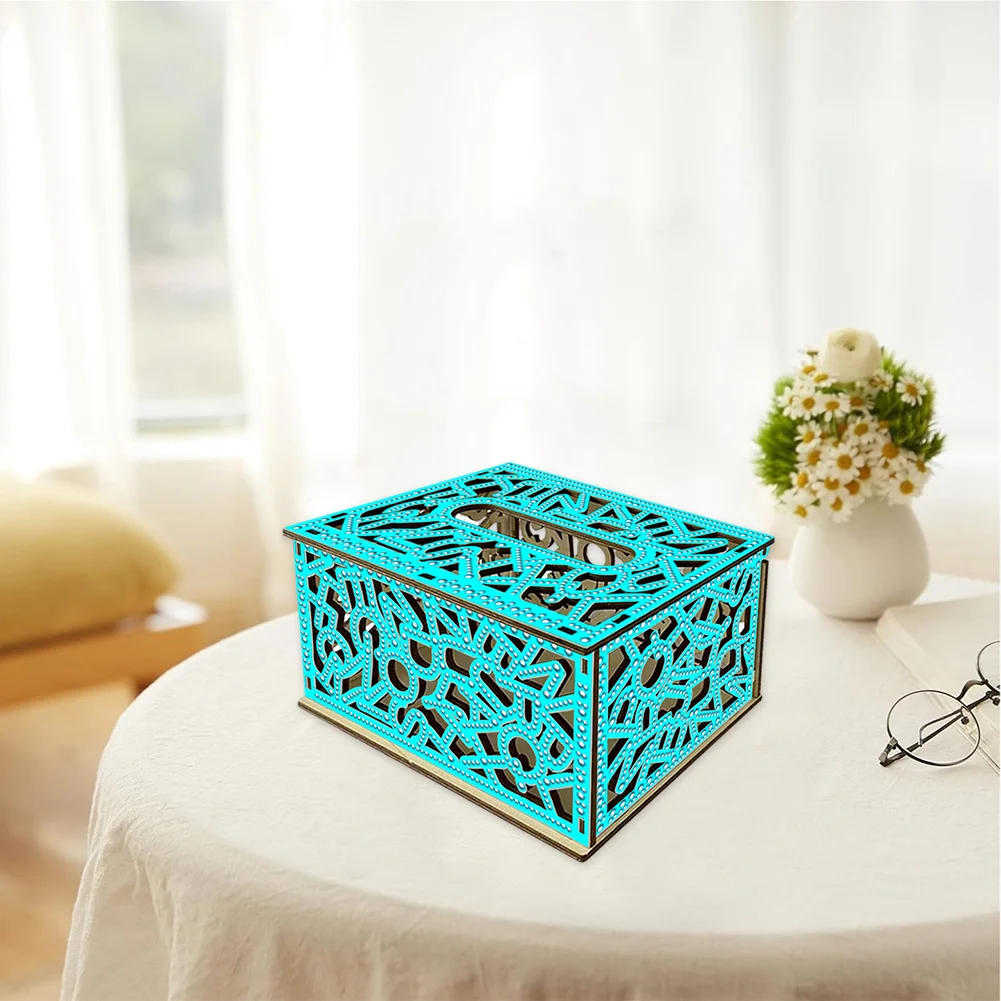 Diamond Painting Paper Towel Holder Napkin Dispenser for Beginners (Light Blue)