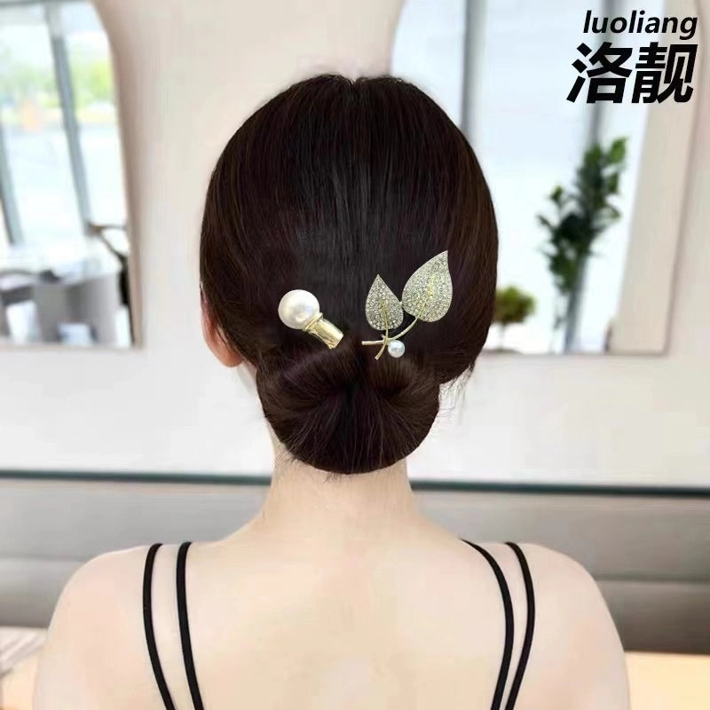 Women’s Minimalist Peacock Feather Flower Alloy Plating Inlay Rhinestones Hair Band
