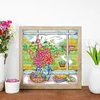 (Counted/Stamped) 14CT Vase On Windowsill-Cross Stitch 29*29cm/11.42*11.42in(Brand)