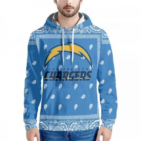 Men's Los Angeles Chargers Blue Pullover Hoodie CAXG
