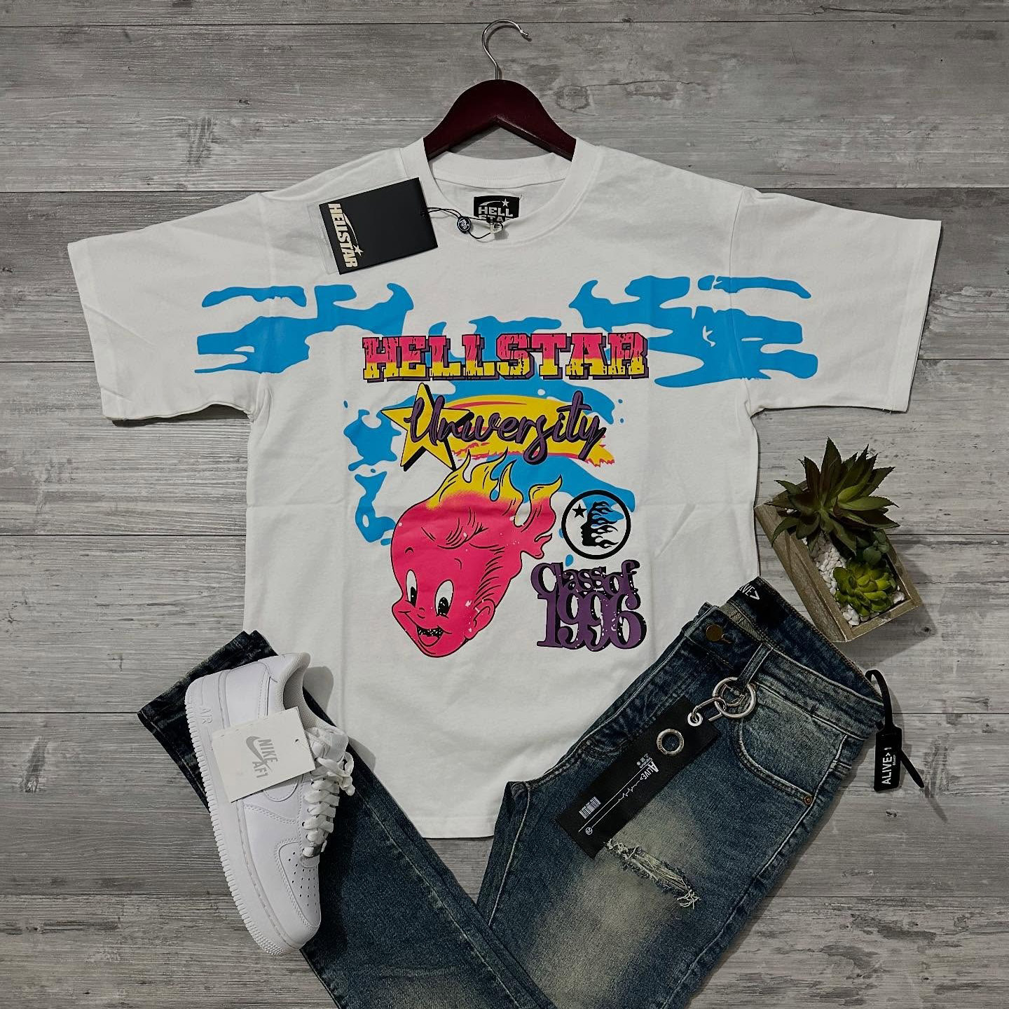 Hellstar Hip Hop Rap Singer Same Style Graffiti Cotton Short Sleeve T-Shirt