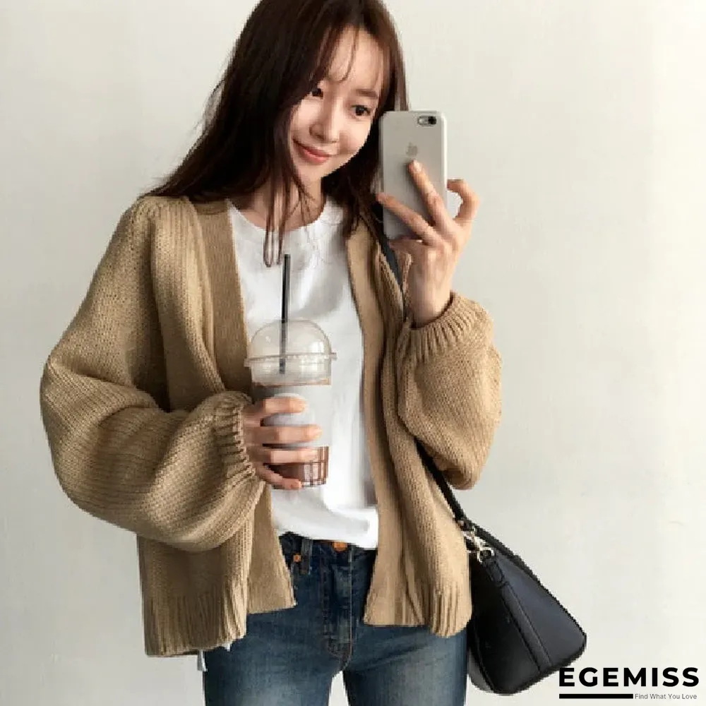 Chic Wind Lazy Loose Short Knit Cardigan | EGEMISS