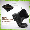 Men's rubber boots Neoprene insulated rain boots with steel handles, waterproof mid-tube calf hunting boots