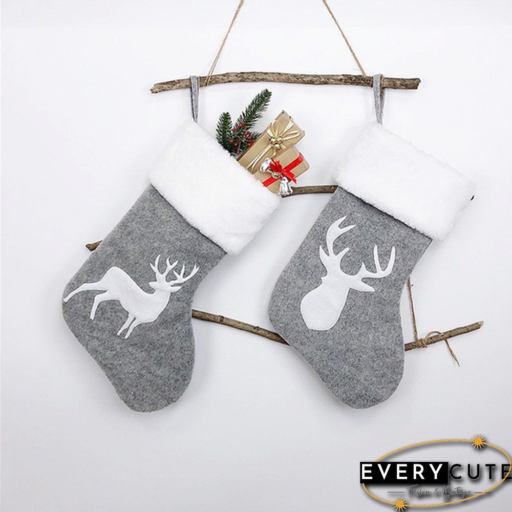 1Pc/2Pcs/4Pcs Christmas Stockings Holder Tree Ornaments Deer Sacks Xmas Gift Bags Presents Children Decorations Wall Art Socks Stuffers Home Room