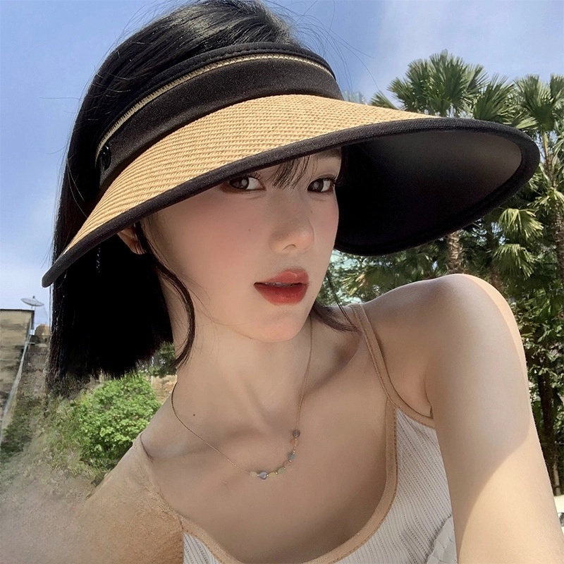 Women’s Casual Solid Color Curved Eaves Sun Hat