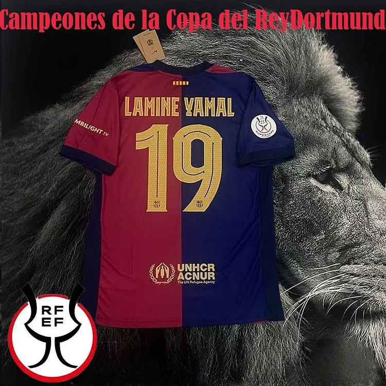 24/25 Spanish King's Cup Real Madrid home final jersey (Spanish King's Cup armband + chest badge)