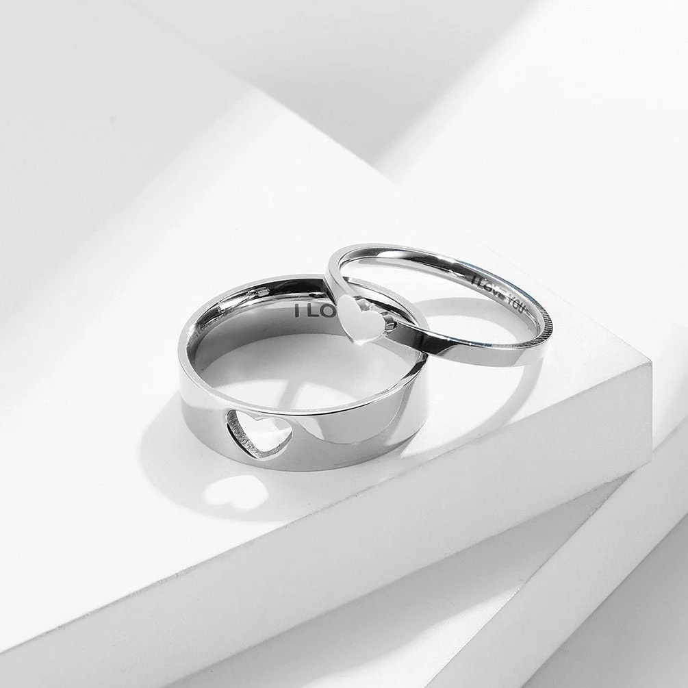 Couple Titanium Steel Ring Commitment Of Love
