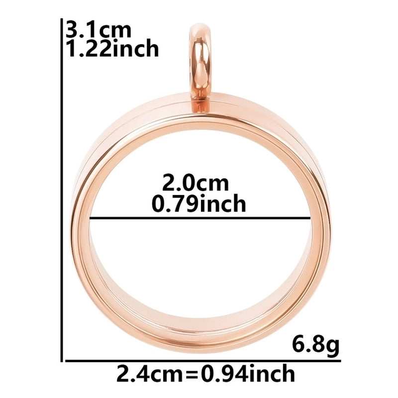 2 Pieces 304 Stainless Steel 18K Gold Plated Circle Solid Color Polished Pendant