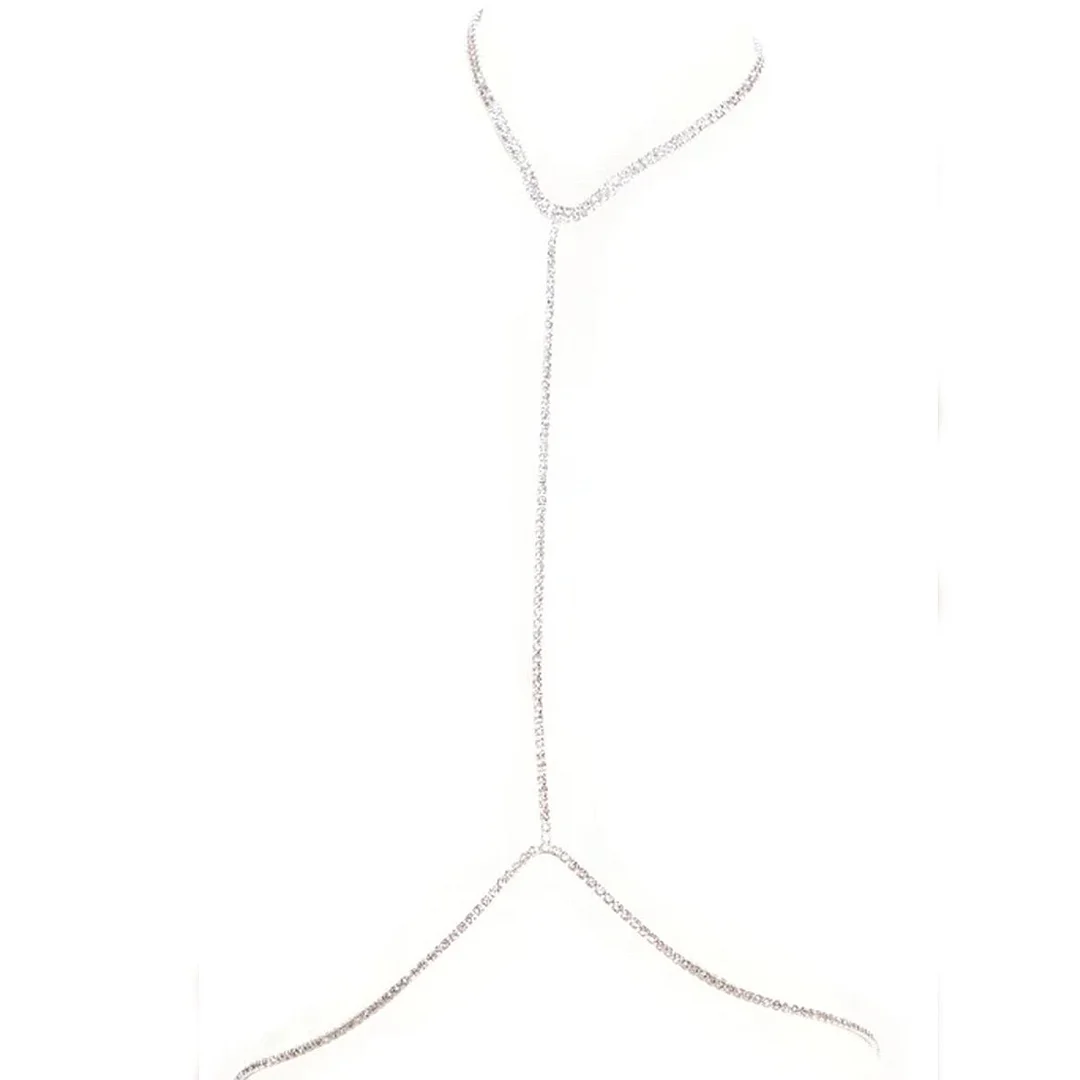 Simple But Sexy Shiining Rhinestone Body Chain Decoration