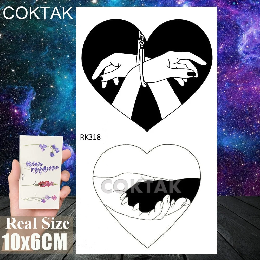 Sexy Red Lips Tooth Tongue Temporary Tattoos Sticker For Adult Body Art Painting Chest Tatoos Fake Waterproof Tattoo Paper